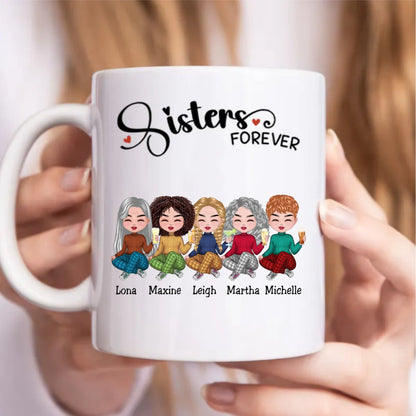 Sisters Forever - Personalized Mug | Gift for Sister - Personalize Memories
