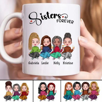 Sisters Forever - Personalized Mug | Gift for Sister - Personalize Memories
