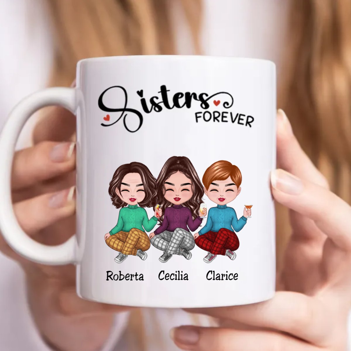 Sisters Forever - Personalized Mug | Gift for Sister - Personalize Memories