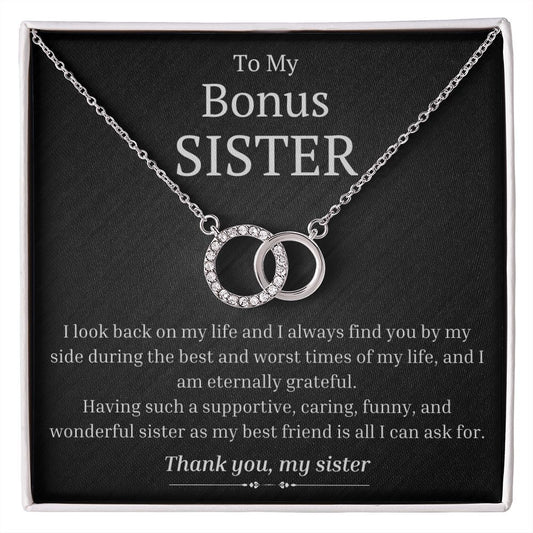 To My Bonus Sister - I Always Find You By My Side - Perfect Pair Necklace