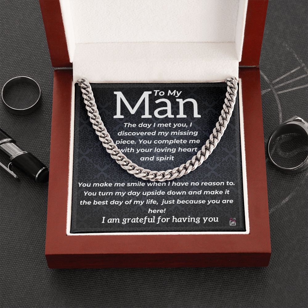 For Your Man - You Complete Me - Cuban Link Chain