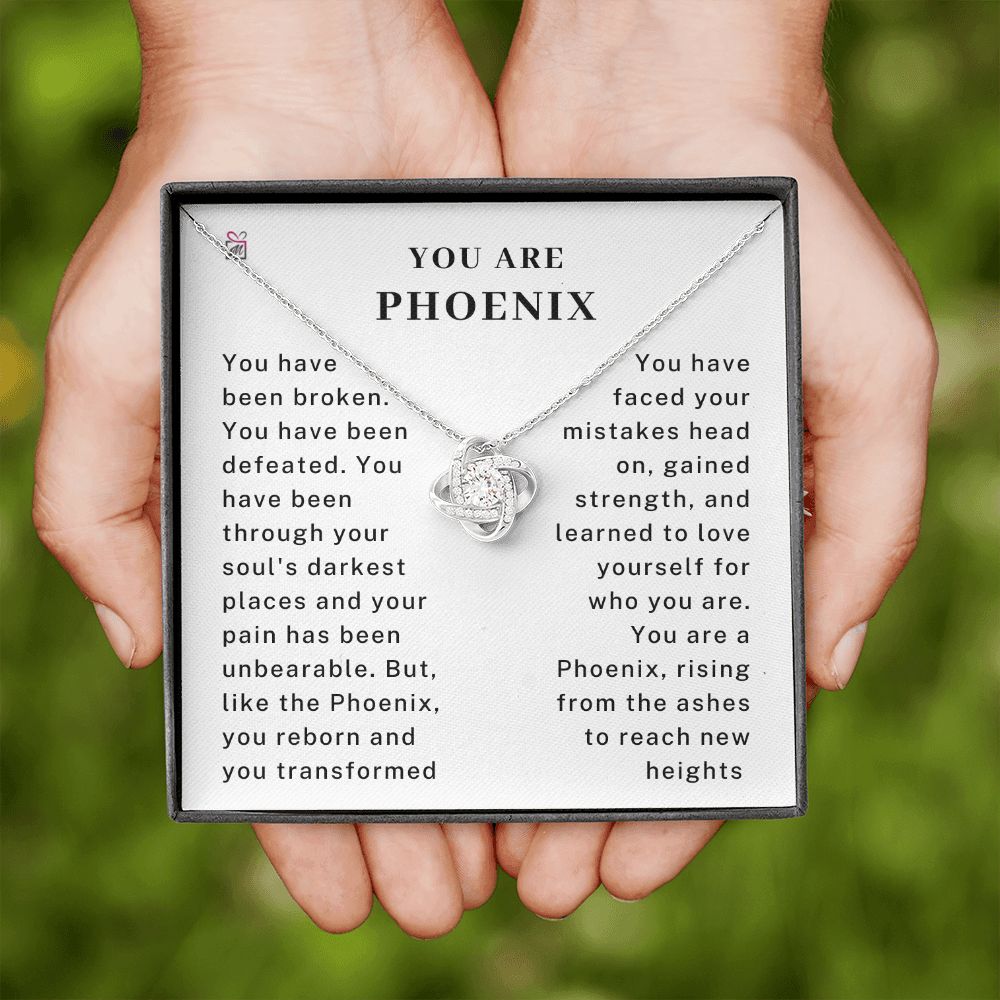 You Are Phoenix - Motivational Love Knot Necklace