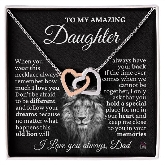 To Daughter, from Dad - This Old Lion - Interlocking Hearts